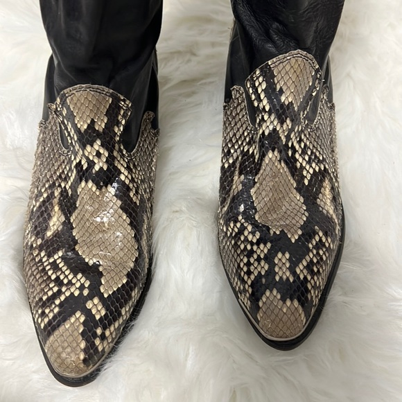 Code West Snake and Leather Boots - Picture 4 of 5